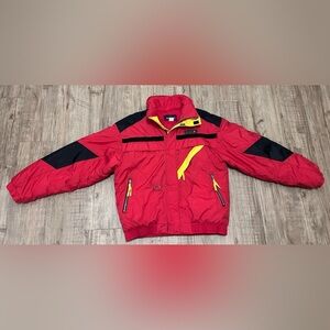 Vintage Mobius Gatorwear ski jacket Red Black yellow bomber Jacket retro winter